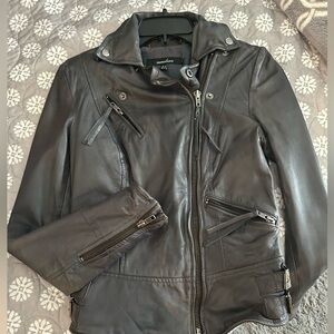 Muubaa Grey Leather Jacket